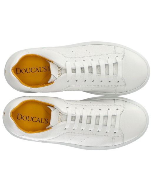 Doucal's White Tumblet Sneaker for men