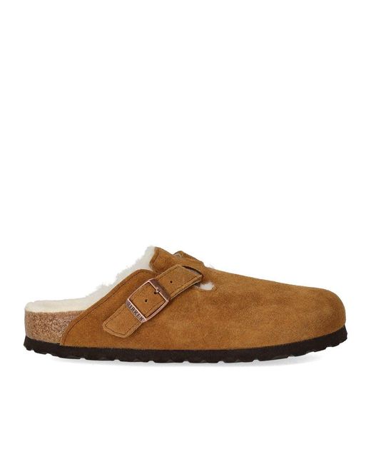 Birkenstock Brown Boston Shearling Mink Clog