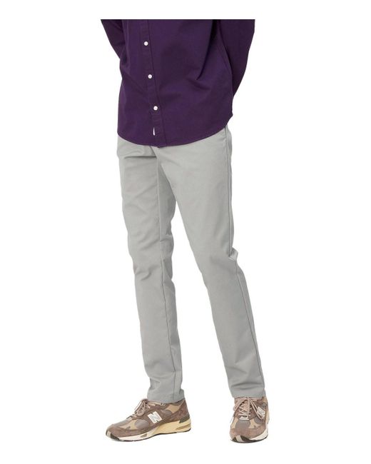 Sid Sonic Silver Chino pantalones Carhartt de hombre de color Gray