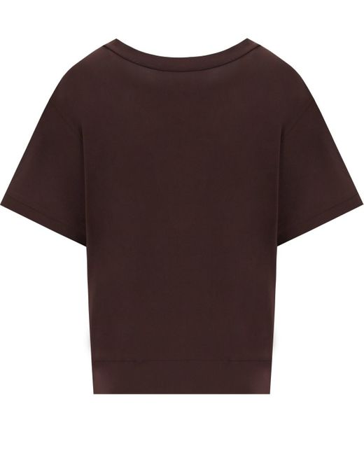 Max Mara Purple Beachwear Lauto Brown T-shirt