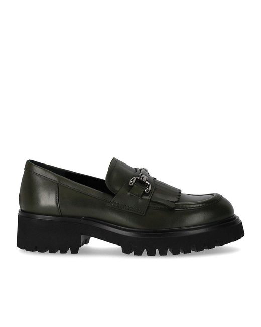 Guglielmo Rotta Black Wau Military Loafer