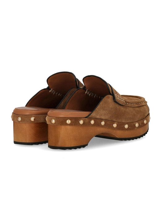 MISS OLIVIA Brown Noemi Suede Sigar Clog