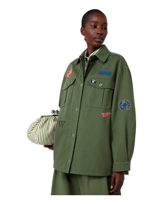 Weekend by Maxmara Green Razza Kaki Shirt Jacket