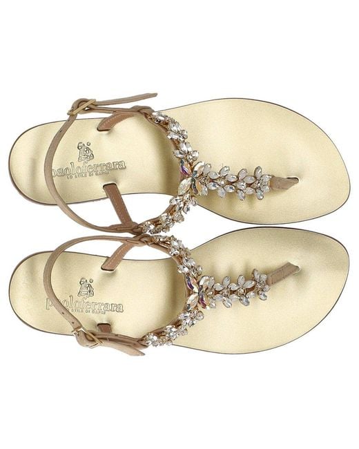 Paolo Ferrara Metallic Peach Thong Sandal
