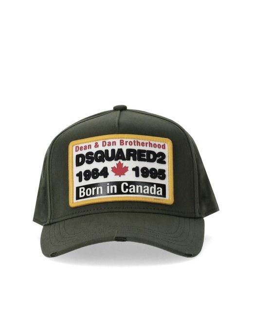Cappello da baseball d2 patch militare di DSquared² in Green da Uomo