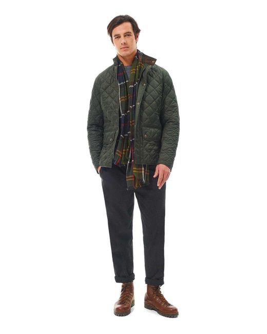 Barbour Black Welton Tartan Scarf for men