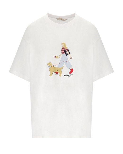 Barbour White Derwent T Shirt