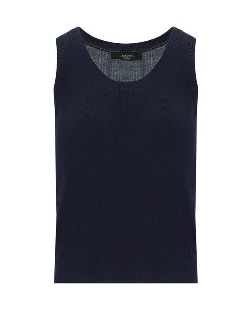 Weekend by Maxmara Blue Cose Top
