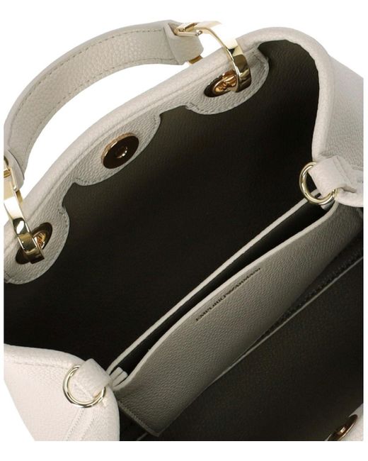 Emporio Armani Myea Corda Terra Mini Shopper in het White