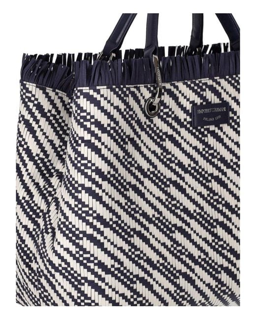 Emporio Armani Metallic Myea And Medium Shopping Bag