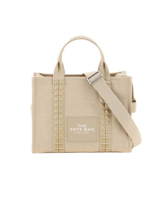 Borsa a mano the medium studded tote di Marc Jacobs in Natural