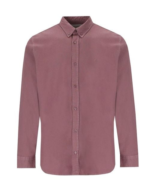 Carhartt Purple L/s Bolton Daphne Shirt for men