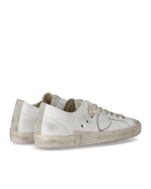 Sneaker prsx low legere bianca di Philippe Model in Gray da Uomo