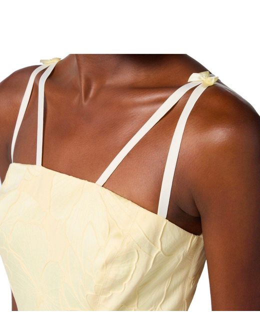 Elisabetta Franchi Natural Lemonade Belted Dress