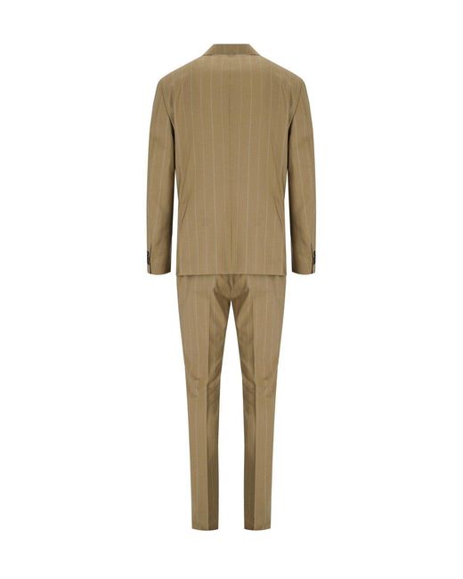 Manuel Ritz Green Pinstripe Single-Breasted Suit for men