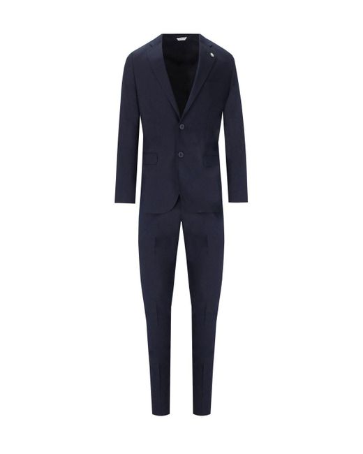 Manuel Ritz Dark Blue Single-breasted Suit for men