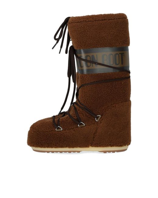 Moon Boot Brown Icon Fleece Snow Boot
