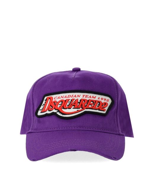 DSquared² Basket Purple Baseball Cap for men