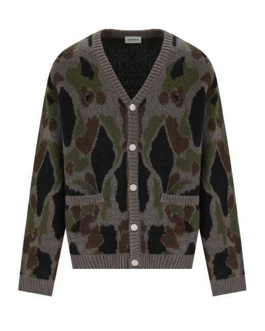Carhartt Merton camo duck er cardigan in Black für Herren