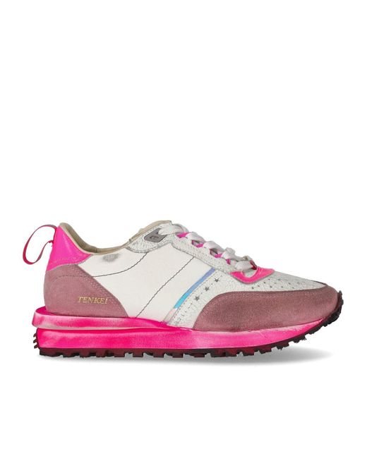 HIDNANDER Tenkei Track Edition Neon Roze Sneaker in het Pink