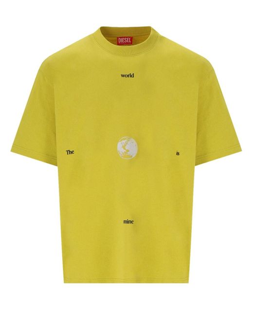 DIESEL T-wash-l9 es t-shirt in Yellow für Herren