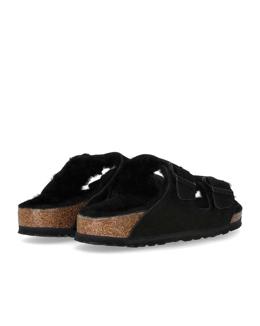 Birkenstock Black Arizona Vl Shearling Sandals