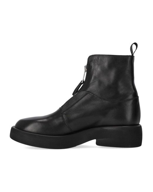 Elena Iachi Black Zipped Ankle Boot