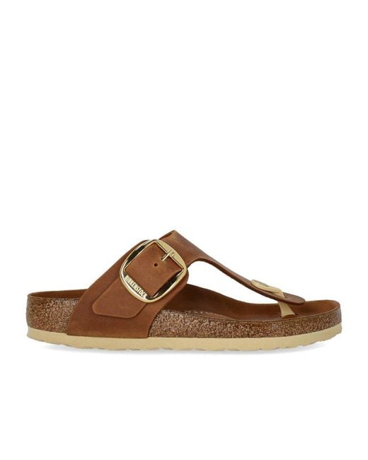 Birkenstock Brown Gizeh Big Buckle Cognac Thong Sandal