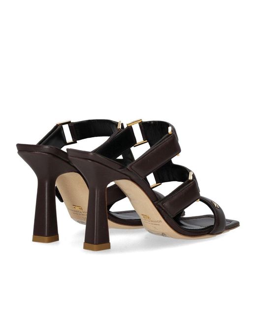 Elisabetta Franchi Black Heeled Mule