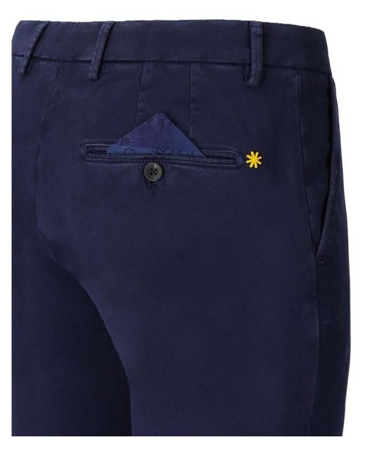 Manuel Ritz Blue Slim Fit Pants for men