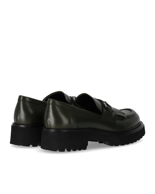 Guglielmo Rotta Black Wau Military Loafer
