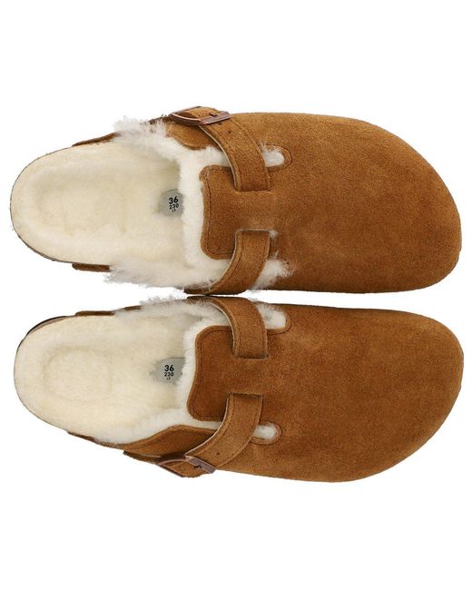 Birkenstock Brown Boston Shearling Mink Clog
