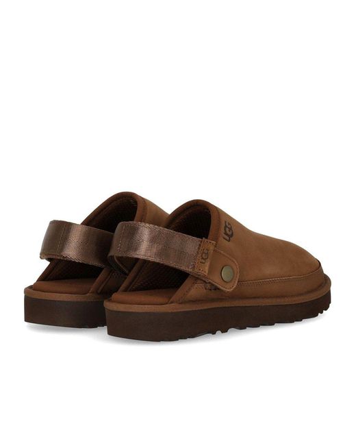 Ugg Brown Goldencoast Ii Nubuck Dark Chestnut Clog for men