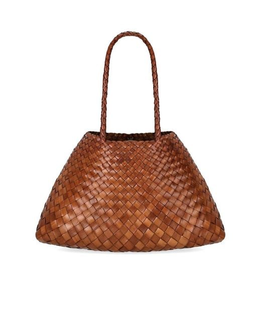 Dragon Diffusion Brown Santa Croce Shoulder Bag