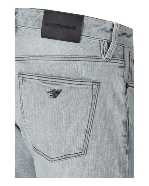Emporio Armani J75 Slim Fit E Jeans in het Blue voor heren