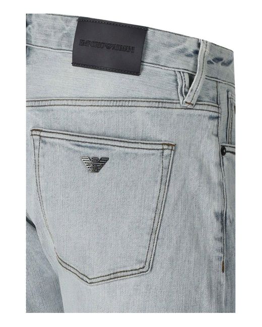 Emporio Armani Blue J75 Slim Fit Light Jeans for men