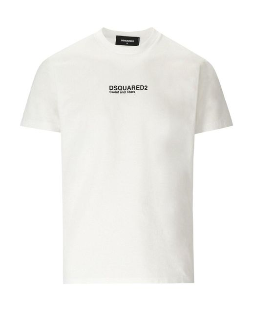 Camiseta mini logo cool blanca DSquared² de hombre de color White