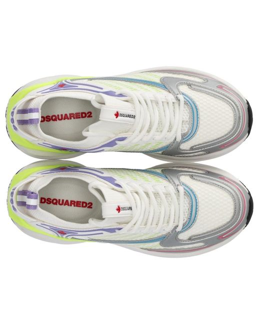 Sneaker dash multicolore di DSquared² in White