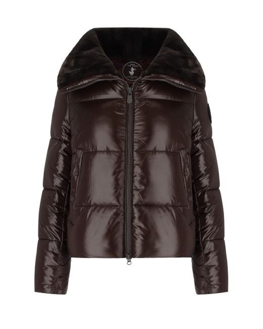 Save The Duck Black Moma Cropped Padded Jacket