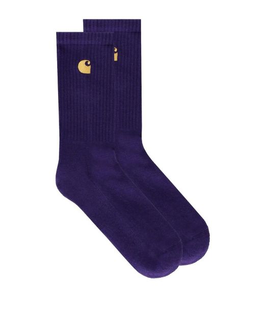 Carhartt Blue Chase Purple Socks for men