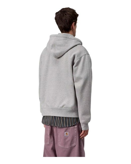 Carhartt Gray American Script Hoodie for men