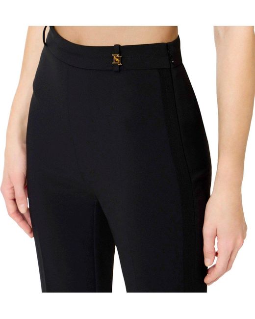 Elisabetta Franchi Black Flare Pants
