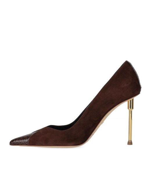 Elisabetta Franchi Brown Suede Pump