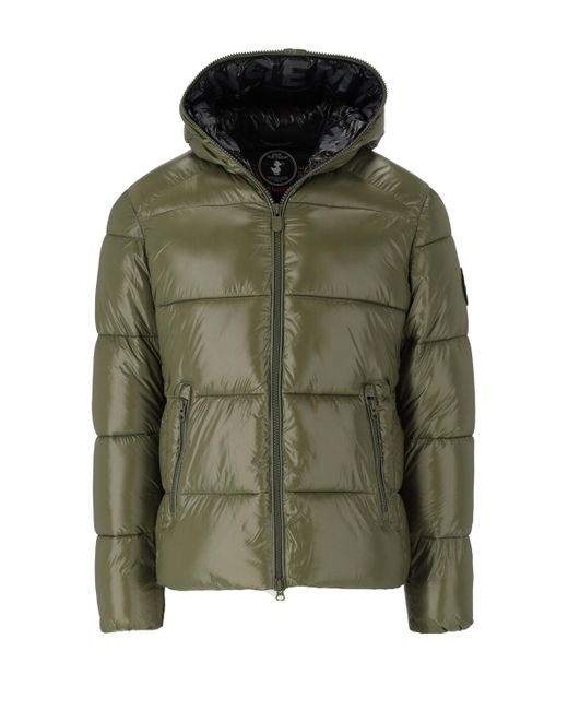 Save The Duck Green Edgard Hooded Padded Jacket for men