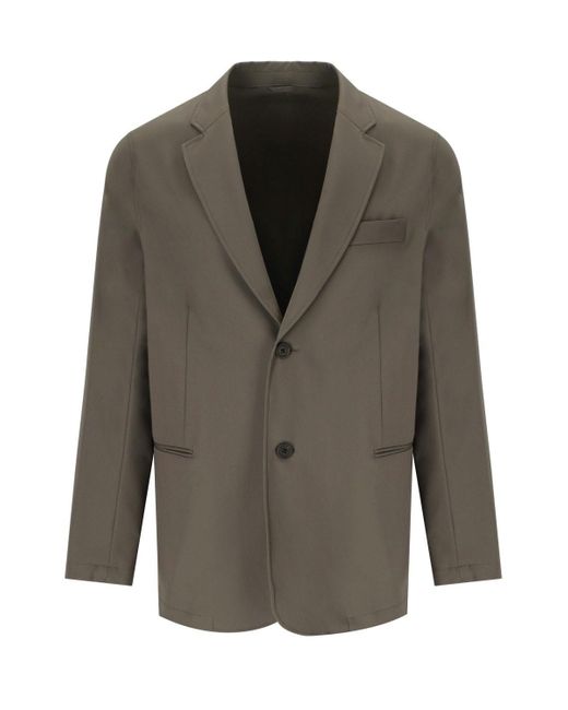 Giacca Monopetto Travel Essential di Emporio Armani in Green da Uomo