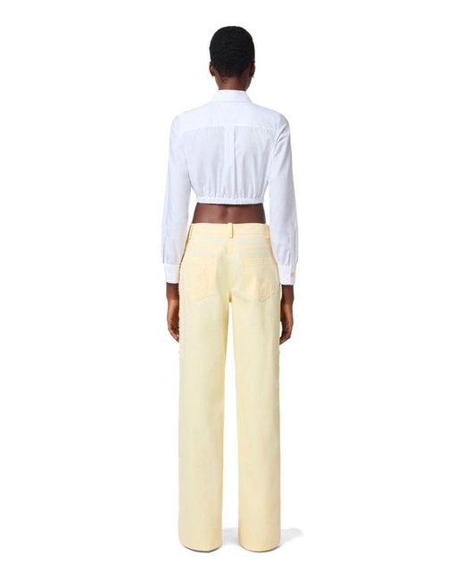 Elisabetta Franchi White Cropped Shirt