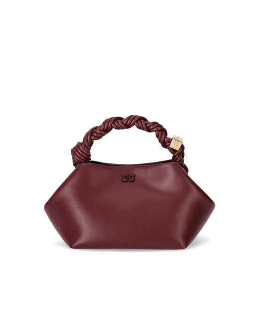 Ganni Purple Bou burgundy handtasche