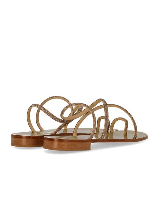 Paolo Ferrara Metallic Gouden Sandaal