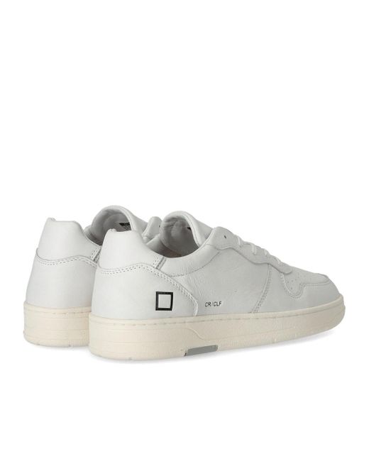 Sneaker court calf bianca di Date in White da Uomo