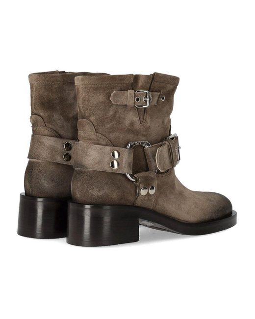 Strategia Brown Biker Boot
